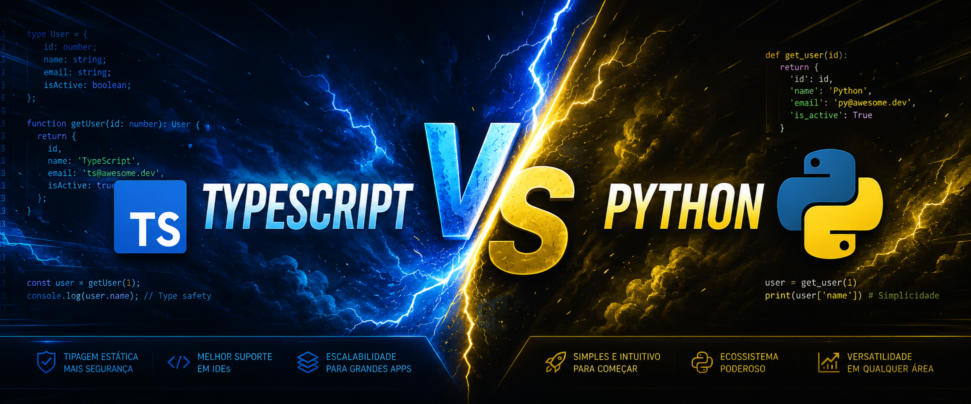 TypeScript vs Python em 2026: A Batalha Épica das Linguagens que Domina o Front-end, Back-end e IA